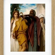 William Bouguereau – Tobias verabschiedet sich von seinem Vater 1860 | Giclée Kunstdruck gerahmt