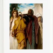 William Bouguereau – Tobias verabschiedet sich von seinem Vater 1860 | Giclée Kunstdruck gerahmt