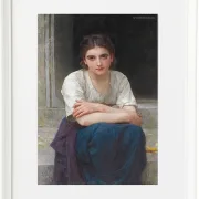 William Bouguereau – Träumerei auf der Schwelle 1893 | Giclée Kunstdruck gerahmt