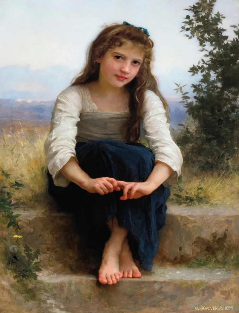 William Bouguereau – Träumereien 1899 | Giclée Kunstdruck gerahmt