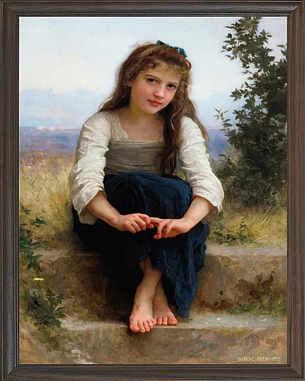 William Bouguereau – Träumereien 1899 | Giclée Kunstdruck gerahmt