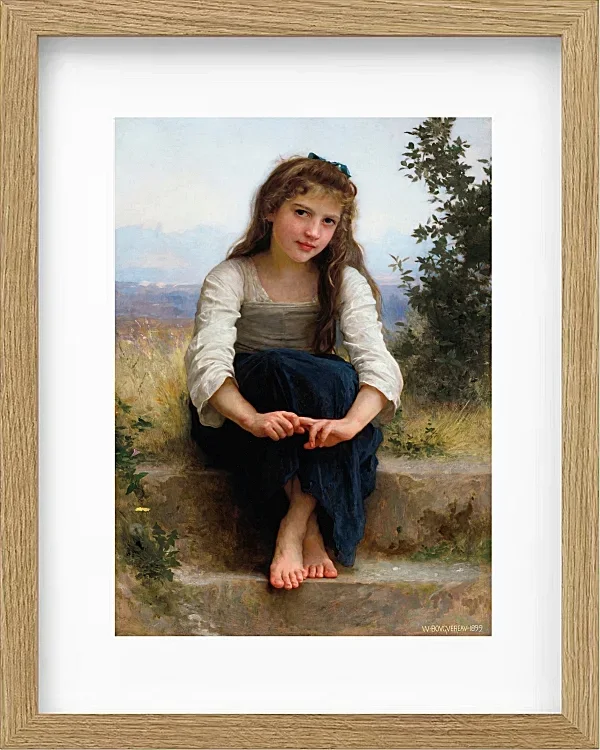 William Bouguereau – Träumereien 1899 | Giclée Kunstdruck gerahmt