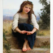 William Bouguereau – Träumereien 1899 | Giclée Kunstdruck gerahmt