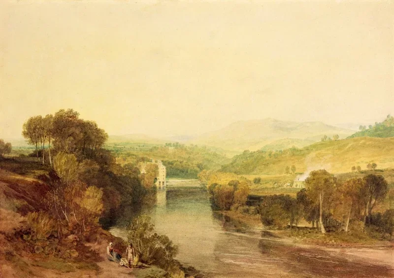 William Turner | Addingham Mølle, West Yorkshire - 1808 | Indrammet kunsttryk | Romantic | formida