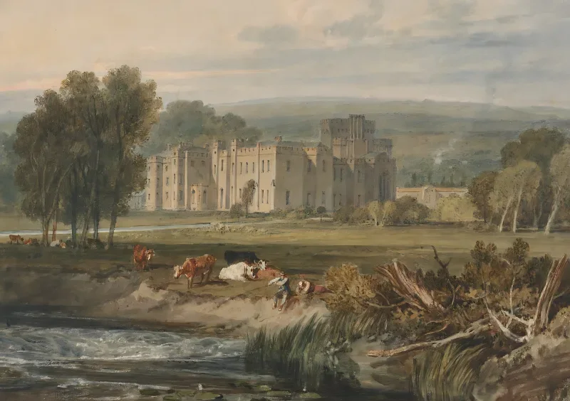 William Turner | Hampton Court fra nordvest - 1806 | Indrammet kunsttryk | Romantic | formida