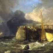William Turner | Gamle Margate-mole - 1804 | Indrammet kunsttryk | Romantic | formida