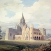 William Turner | Fonthill Abbey fra sydvest - 1799 | Indrammet kunsttryk | Romantic | formida