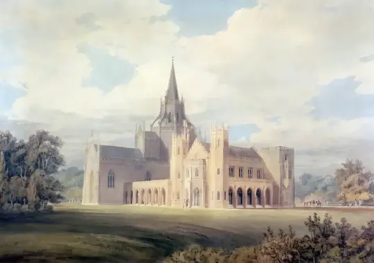 William Turner | Fonthill Abbey von Südwesten - 1799 | Gerahmter Kunstdruck | Romantik | formida