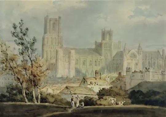 William Turner | Udsigt over Ely-katedralen - 1796 | Indrammet kunsttryk | Romantic | formida