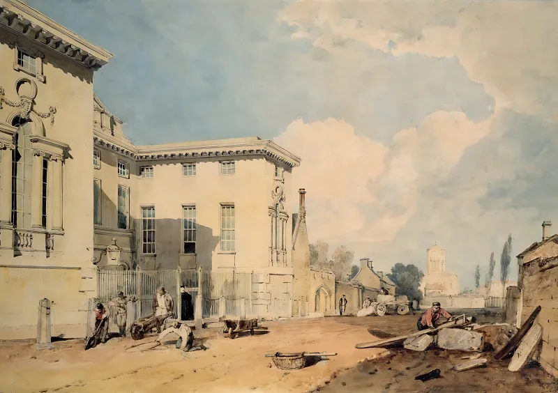 William Turner | Ansicht des Worcester College - 1803 | Gerahmter Kunstdruck | Romantik | formida