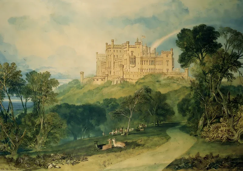 William Turner | Ansicht von Schloss Belvoir - 1816 | Indrammet kunsttryk | Romantic | formida