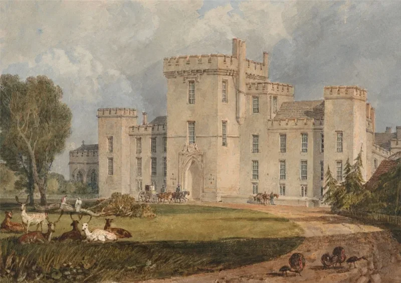 William Turner | Udsigt over Hampton Court, Hertefordshire - 1806 | Indrammet kunsttryk | Romantic | formida