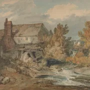 William Turner | Vandmølle nær en strømmende bæk - 1795 | Indrammet kunsttryk | Romantic | formida