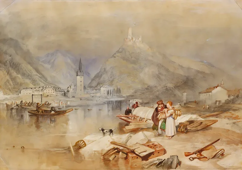 William Turner | Bernkastel ved Mosel - 1834 | Indrammet kunsttryk | Romantic | formida