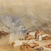 William Turner | Bernkastel ved Mosel - 1834 | Indrammet kunsttryk | Romantic | formida