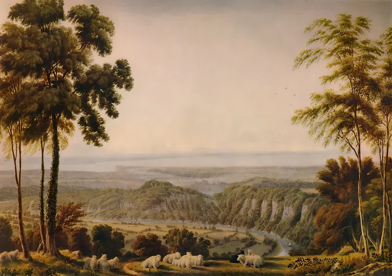 William Turner | Blick vom Wind Cliff, nahe Chepstow - 1820 | Gerahmter Kunstdruck | Romantik | formida
