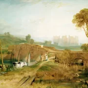 William Turner | Bodiam Castle, Sussex - 1817 | Indrammet kunsttryk | Romantic | formida