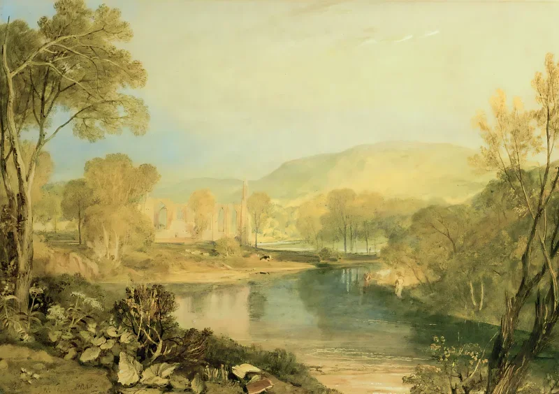 William Turner | Bolton Abbey - 1825 | Indrammet kunsttryk | Romantic | formida