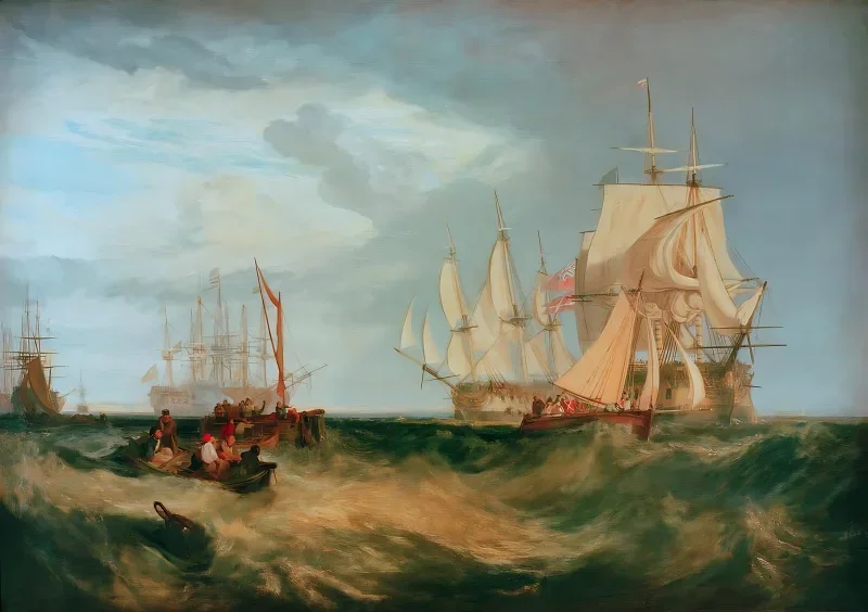 William Turner | Bootscrew birgt einen Anker - 1808 | Gerahmter Kunstdruck | Romantik | formida