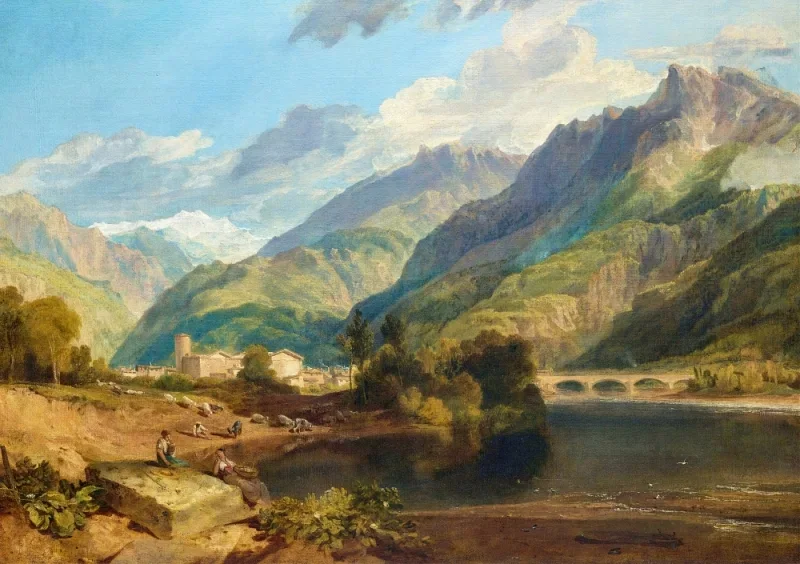 William Turner | Bonneville, Savoyen - 1803 | Gerahmter Kunstdruck | Romantik | formida
