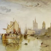 William Turner | Ankomsten af ​​en pakkebåd - 1826 | Indrammet kunsttryk | Romantic | formida