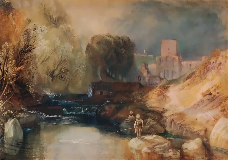 William Turner | Brinkburn Priory, Northumberland - 1830 | Indrammet kunsttryk | Romantic | formida