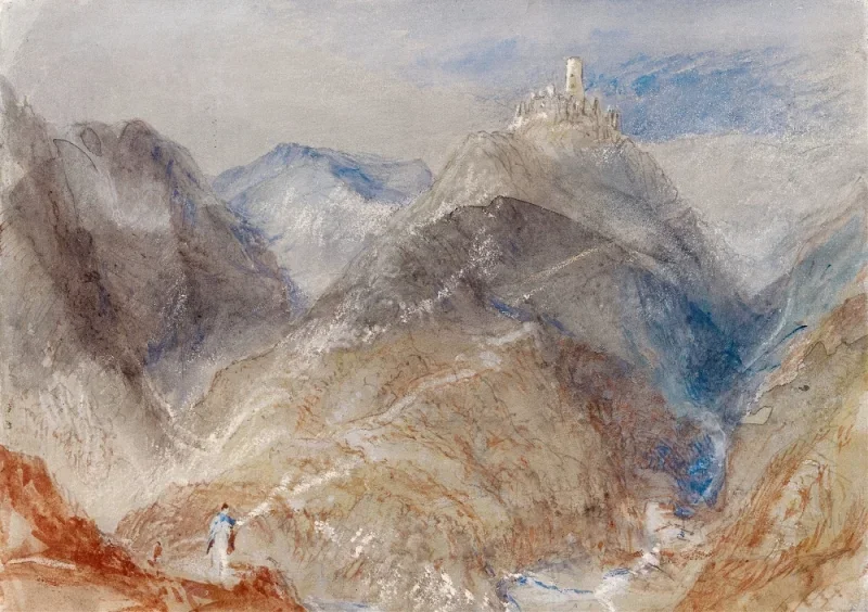 William Turner | Slottet på Højden nær Genève - 1836 | Indrammet kunsttryk | Romantic | formida