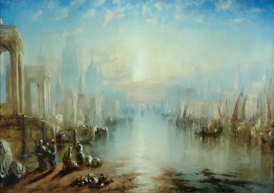 William Turner | Capriccio, Venice - 1825 | Indrammet kunsttryk | Romantic | formida
