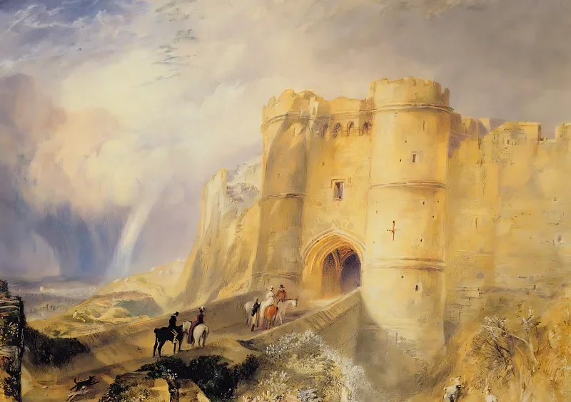 William Turner | Carisbrook Castle, Isle of Wight - 1828 | Gerahmter Kunstdruck | Romantik | formida