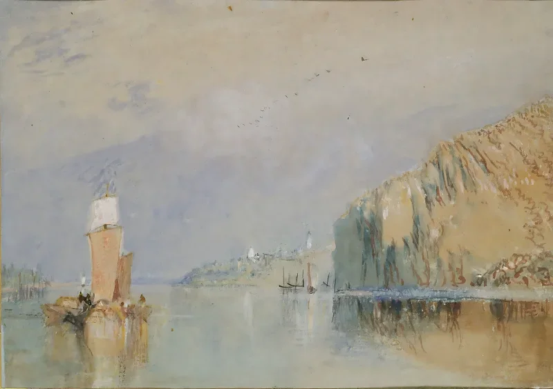 William Turner | Coteaux de Mauves - 1830 | Indrammet kunsttryk | Romantic | formida