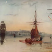 William Turner | Cowes - 1809 | Indrammet kunsttryk | Romantic | formida