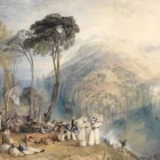 William Turner | Dartmouth Cove - 1827 | Indrammet kunsttryk | Romantic | formida