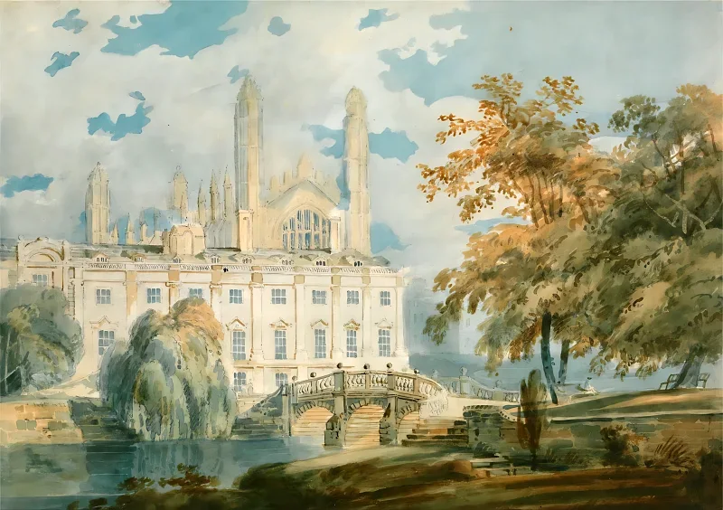 William Turner | King's College Chapel, Cambridge - 1793 | Gerahmter Kunstdruck | Romantik | formida