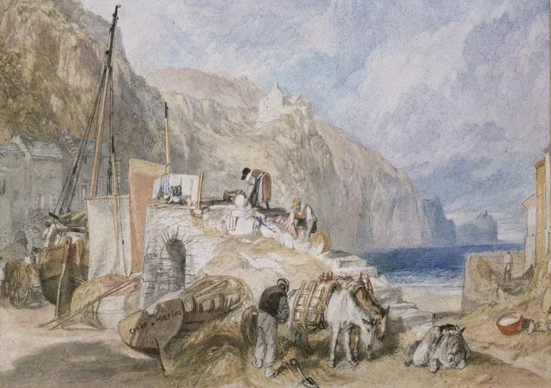 William Turner | Clontarf Slot, Dublin - 1817 | Indrammet kunsttryk | Romantic | formida