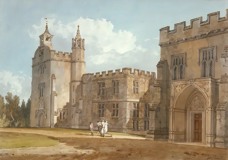 William Turner | Biskopspaladset, Salisbury - 1795 | Indrammet kunsttryk | Romantic | formida