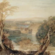 William Turner | Der Fluss Wharfe mit Blick auf den Barden Tower - 1808 | Gerahmter Kunstdruck | Romantik | formida