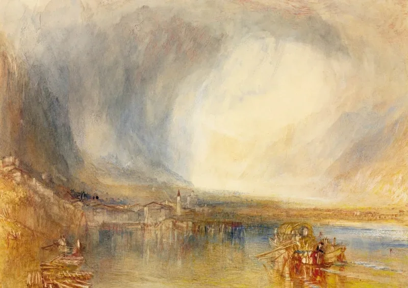 William Turner | Flüelen, vom Vierwaldstättersee - 1845 | Gerahmter Kunstdruck | Romantik | formida