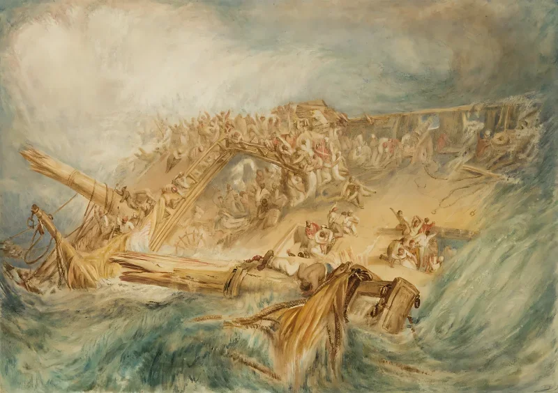 William Turner | Der Verlust eines Ostindienfahrers - 1818 | Gerahmter Kunstdruck | Romantik | formida
