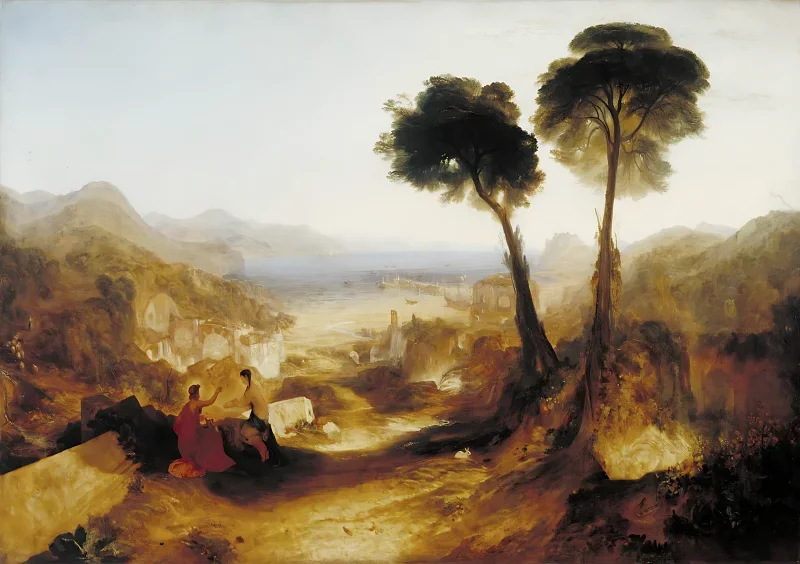 William Turner | Baiae-bugten med Apollon og Sibyllen - 1775 | Indrammet kunsttryk | Romantic | formida