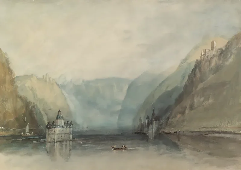 William Turner | Pfalz nær Kaub - 1817 | Indrammet kunsttryk | Romantik | formida