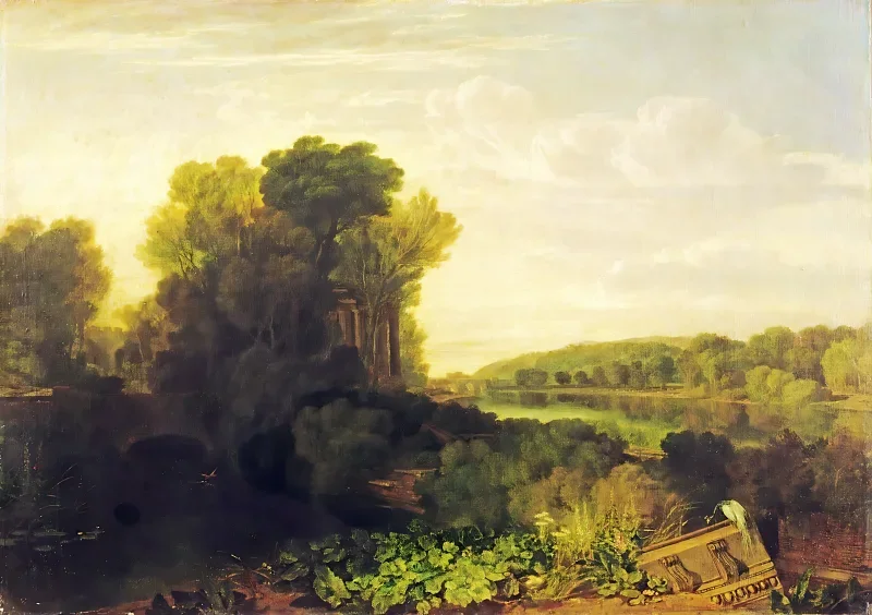 William Turner | Themsen ved Weybridge - 1810 | Indrammet kunsttryk | Romantik | formida