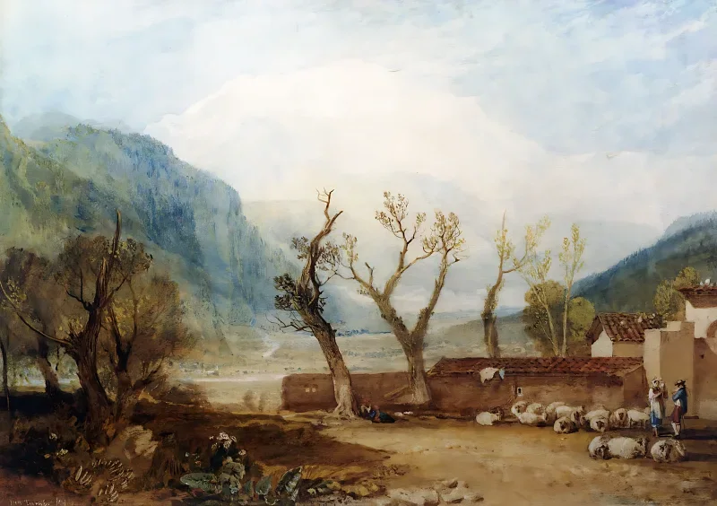 William Turner | Mont Blanc - 1807 | Indrammet kunsttryk | Romantic | formida