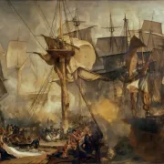 William Turner | Slaget ved Trafalgar - 1806 | Indrammet kunsttryk | Romantic | formida