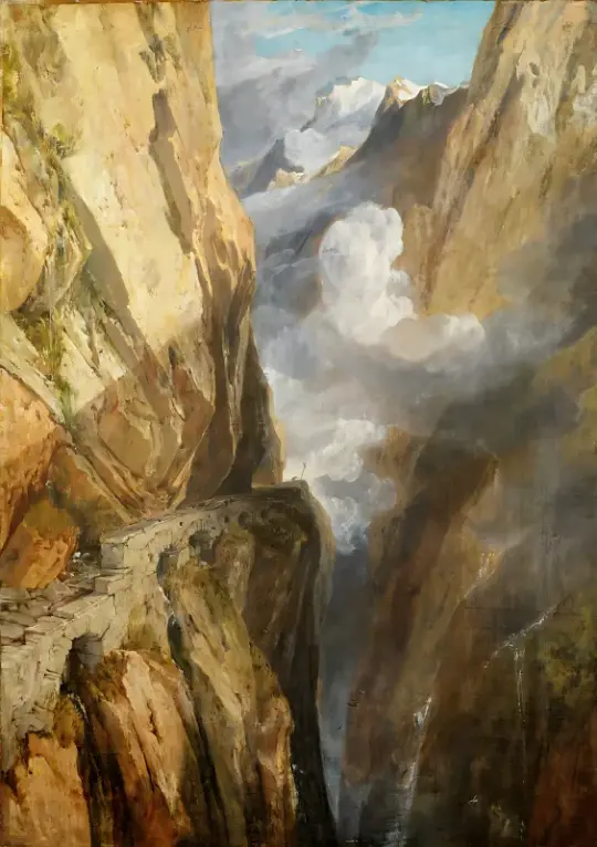 William Turner | Sankt Gotthard-passet, Schweiz - 1803 | Indrammet kunsttryk | Romantic | formida