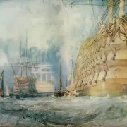 William Turner | Et førsteklasses skib tager forsyninger ombord - 1818 | Indrammet kunsttryk | Romantik | formida