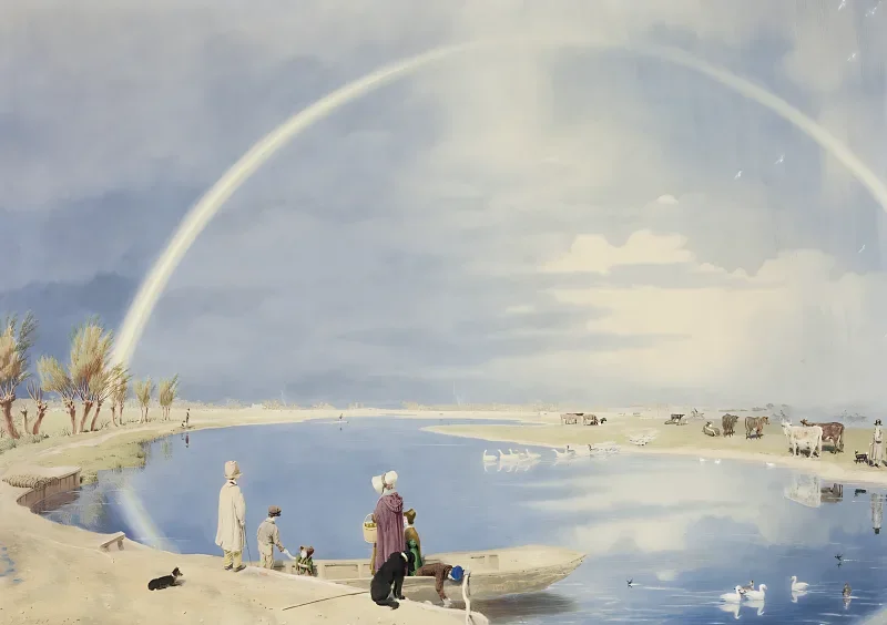 William Turner | Udsigt fra Binsey-færgen nær Oxford - 1842 | Indrammet kunsttryk | Romantic | formida