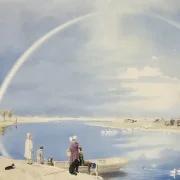 William Turner | Udsigt fra Binsey-færgen nær Oxford - 1842 | Indrammet kunsttryk | Romantic | formida