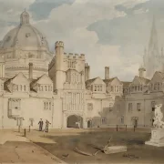 William Turner | Ein Blick von innen auf den Brazen Nose College Hof, Oxford - 1803 | Gerahmter Kunstdruck | Romantik | formida