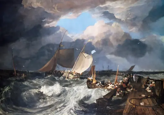 William Turner | En engelsk pakkebåd ankommer - 1803 | Indrammet kunsttryk | Romantic | formida