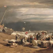 William Turner | Et fiskemarked på stranden - 1802 | Indrammet kunsttryk | Romantic | formida
